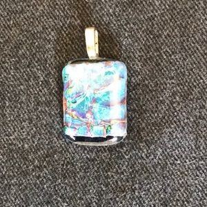 Handmade fusion glass pendant